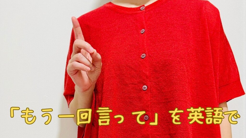 「もう一回言って」を英語で
