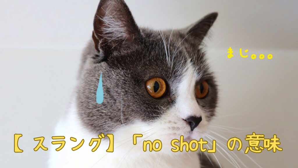 【スラング】「no shot」の意味や使い方